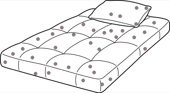 洗う前の布団(イメージ)